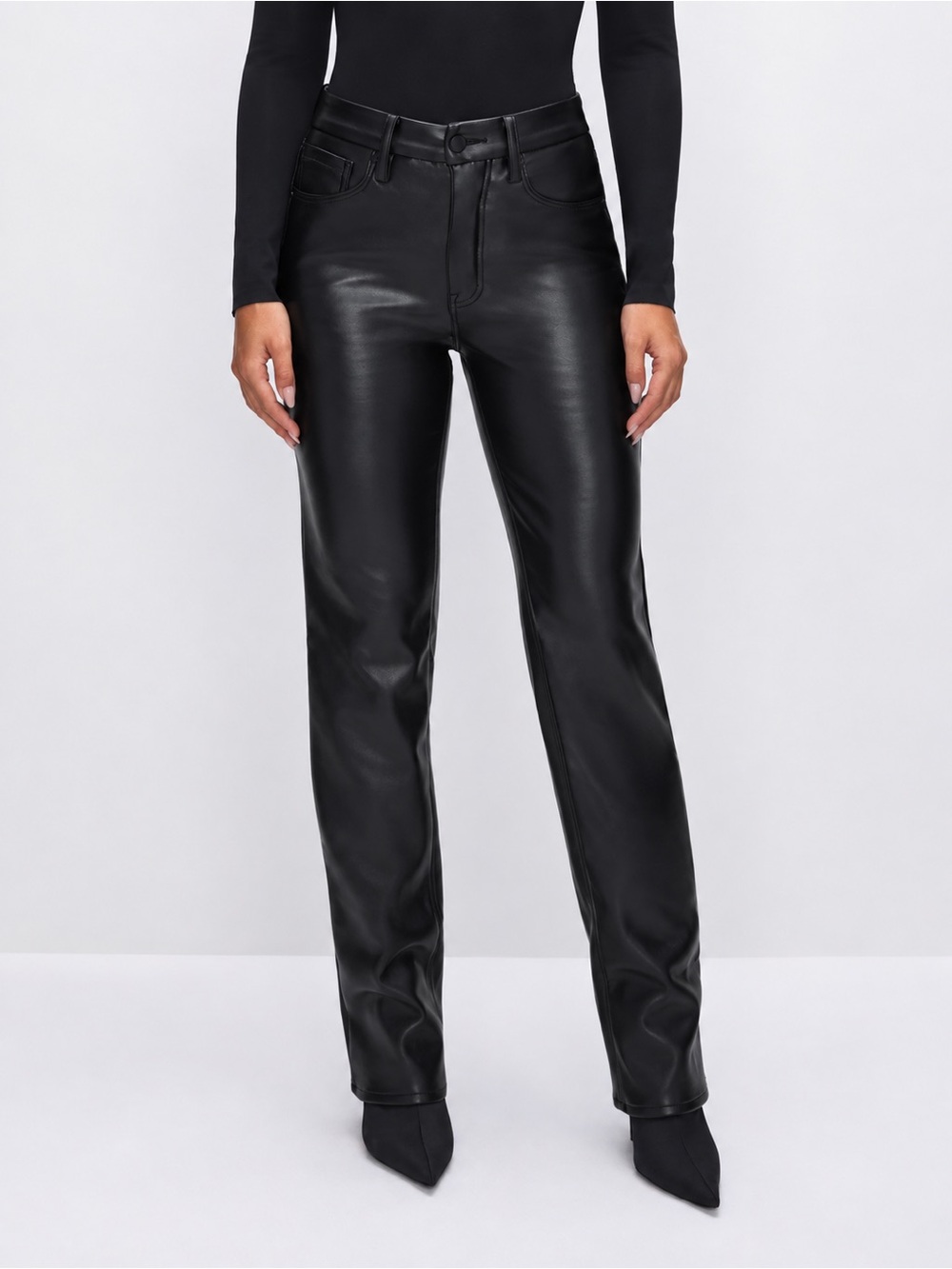 Good American | Good Icon Faux Leather Pants ~ US 4 Brand New